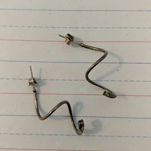 Spiral silver earrings